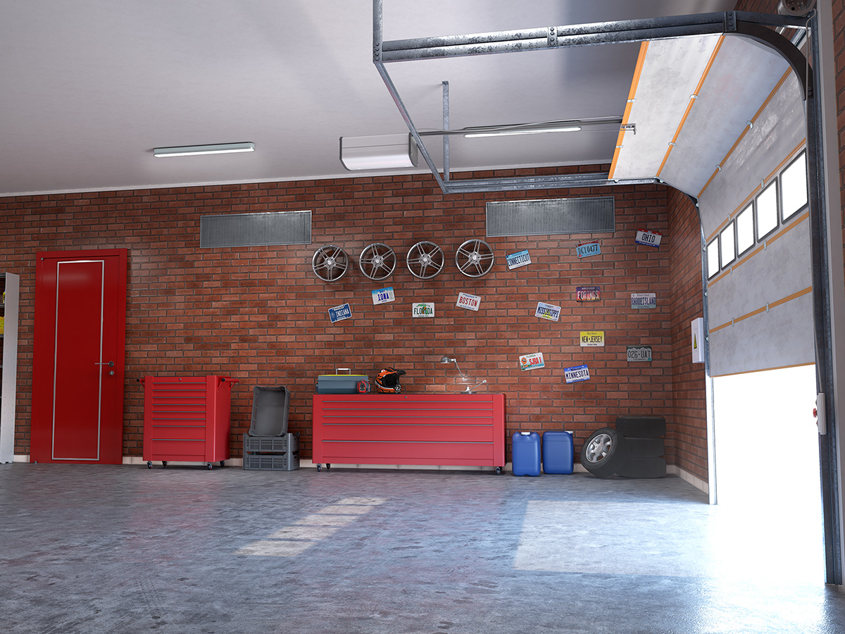 A garage interior