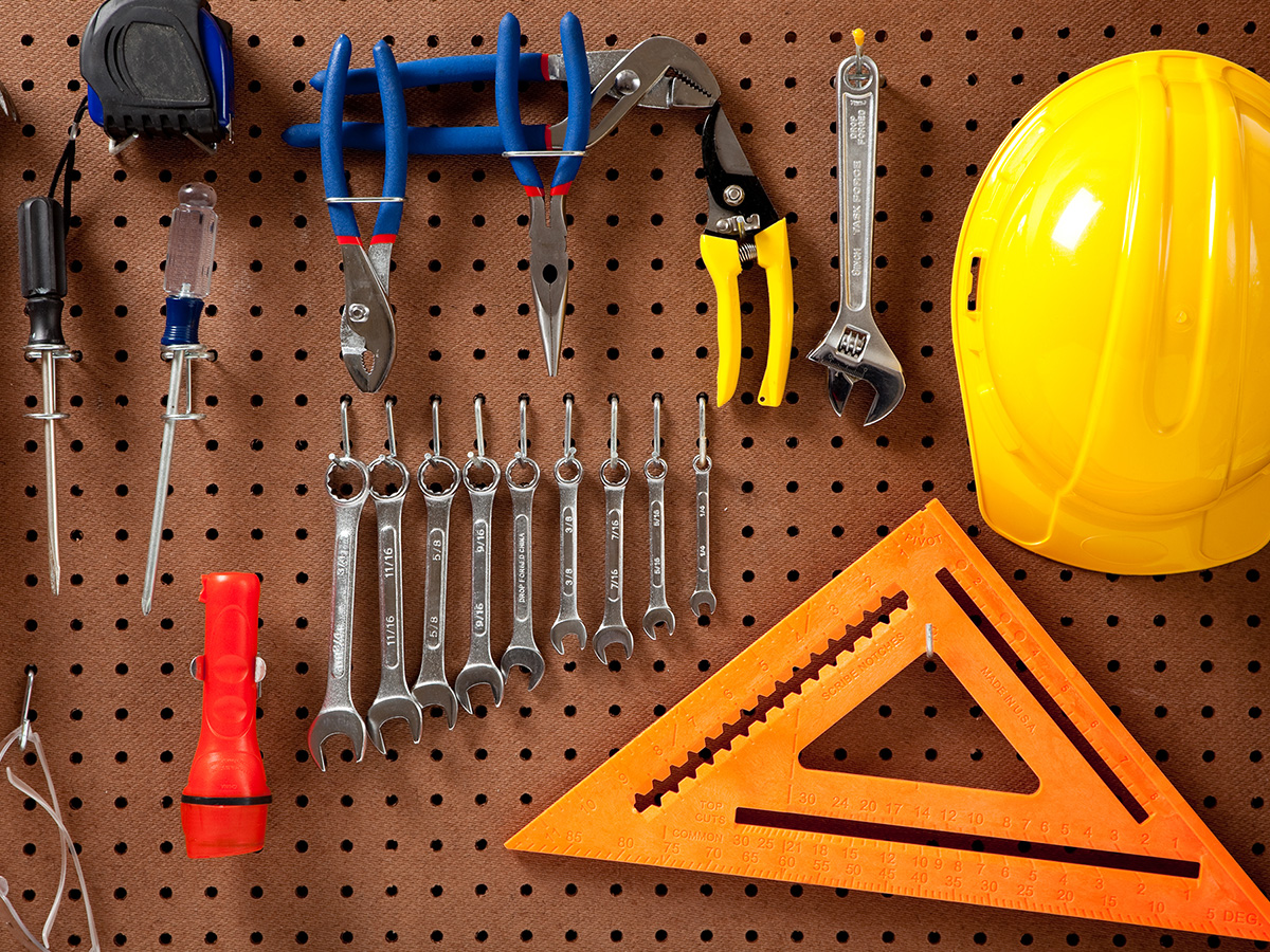 A tool peg board