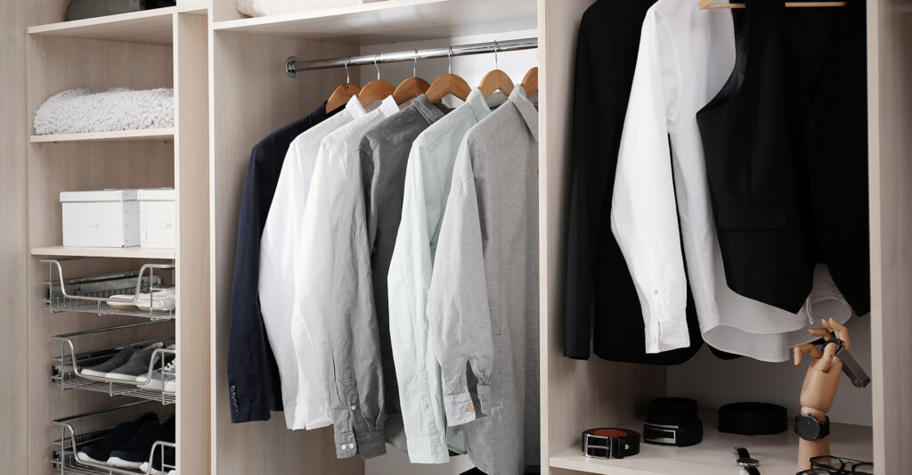 An organized closet