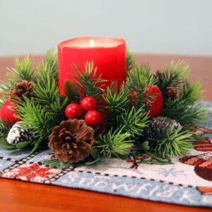holiday candle centerpiece